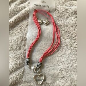 ♥️5/$20 Heart & Red Wire Jewelry Set